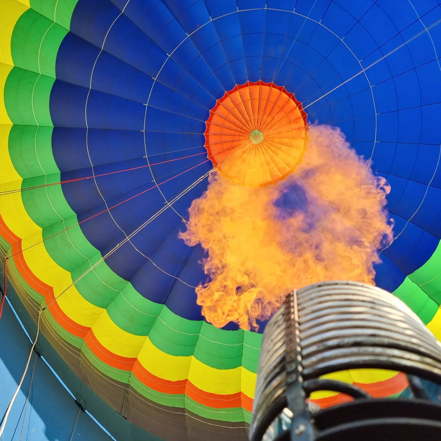 This image is of a Hot Air Balloon burner shooting a flame into the envelope to heat the air inside.